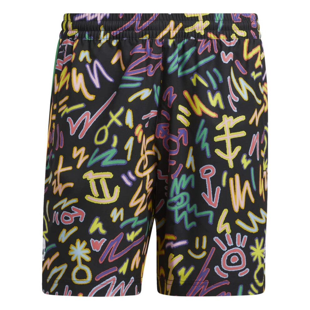 adidas Originals Love Unites Doodle Printed Woven Short  Multicolor  X