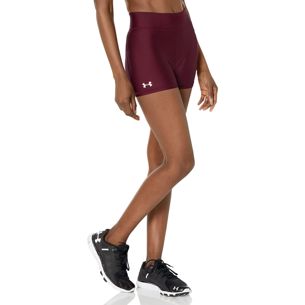 Under Armour Women's Team Shorty 4  (609) Maroon / / White  Medium