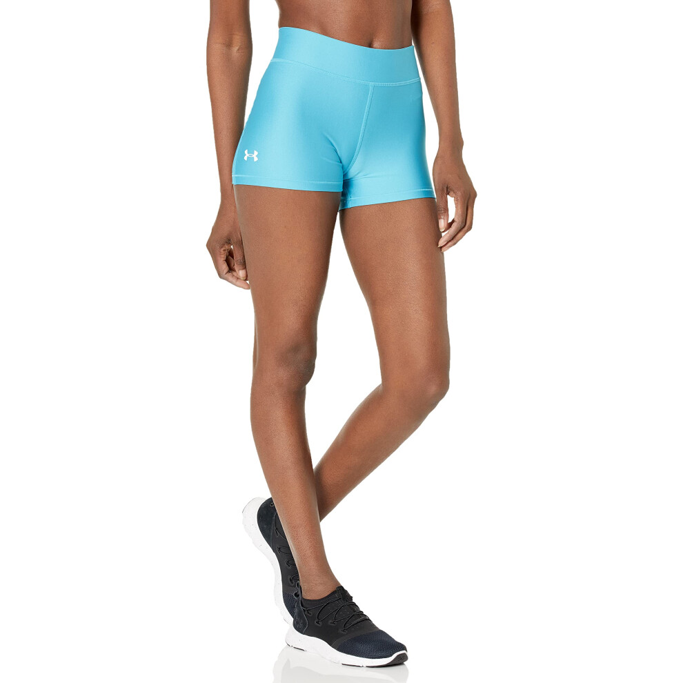 Under Armour Women's HeatGear Armour Mid Rise Shorty  (433) Glacier Bl