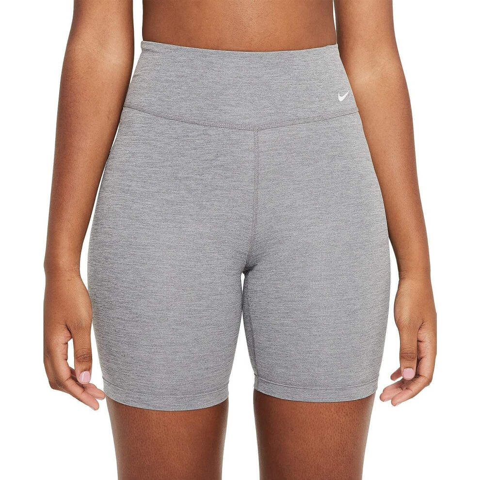 Nike Women's One Logo Mid-Rise Dri-Fit 7"" Bike Shorts (as1  Alpha  x_