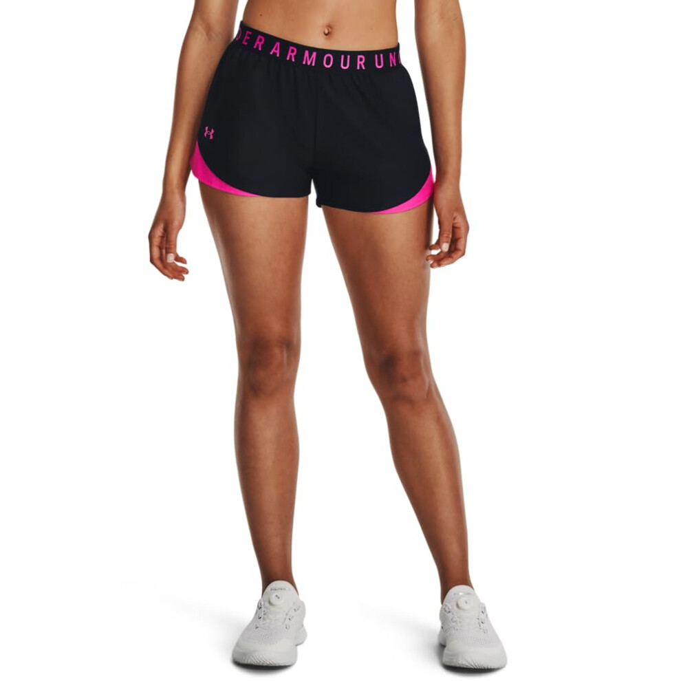 Under Armour Womens Play Up 3.0 Shorts  (057) Black/Rebel Pink/Rebel P