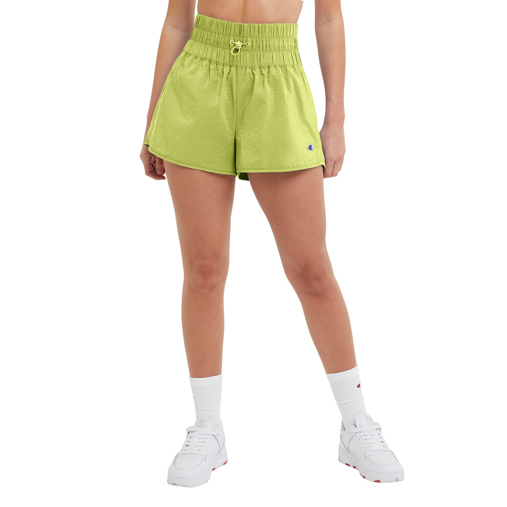 Champion Women's  Woven Moisture-Wicking Shorts  2.5'  Frozen Lime C-P