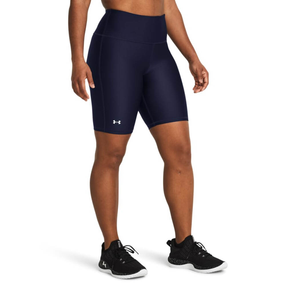 Under Armour Womens HeatGear Armour Bike Shorts  (410) Midnight Navy /