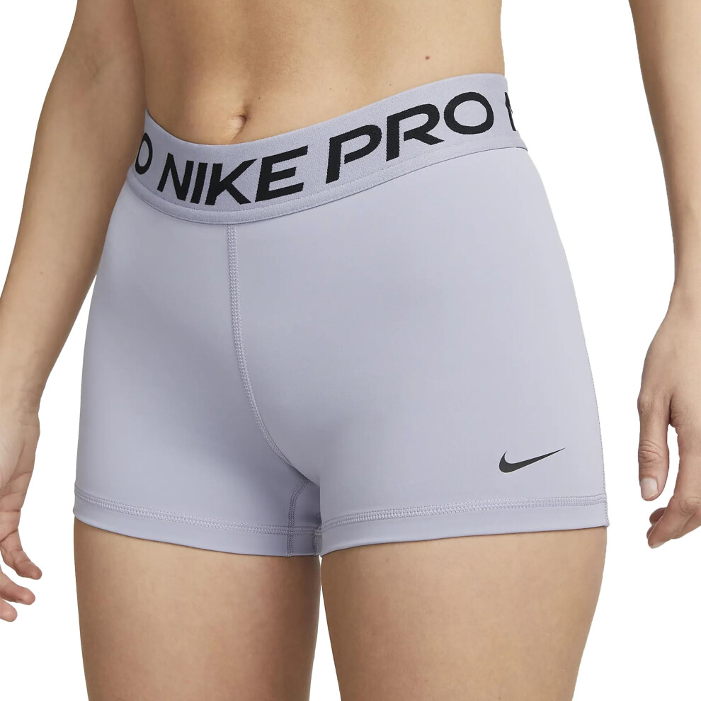 Nike Women's Pro 3"" Shorts (as1  Alpha  m  Regular  Regular  Indigo H