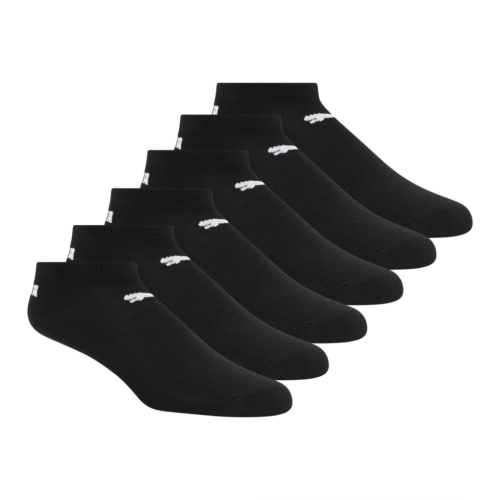 PUMA Women's 6 Pack Runner Socks  Black  9-11