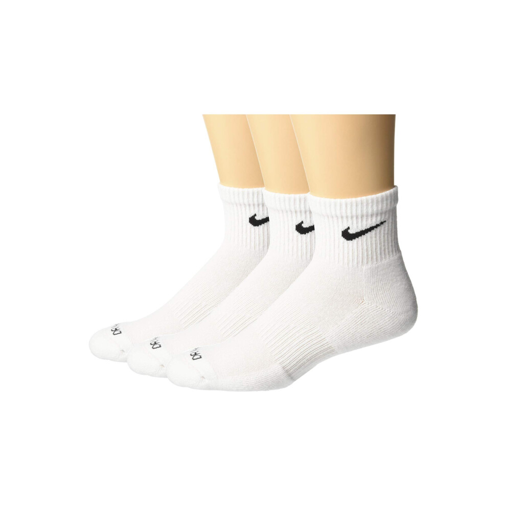 Nike Everyday Plus Cushion Ankle Socks 3-Pair Pack White/Black SM (US