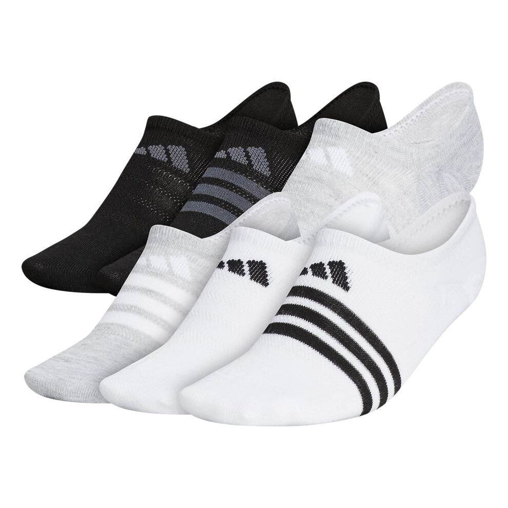 adidas Women's Superlite Super No Show Socks (6-pair)  White/Cool Ligh