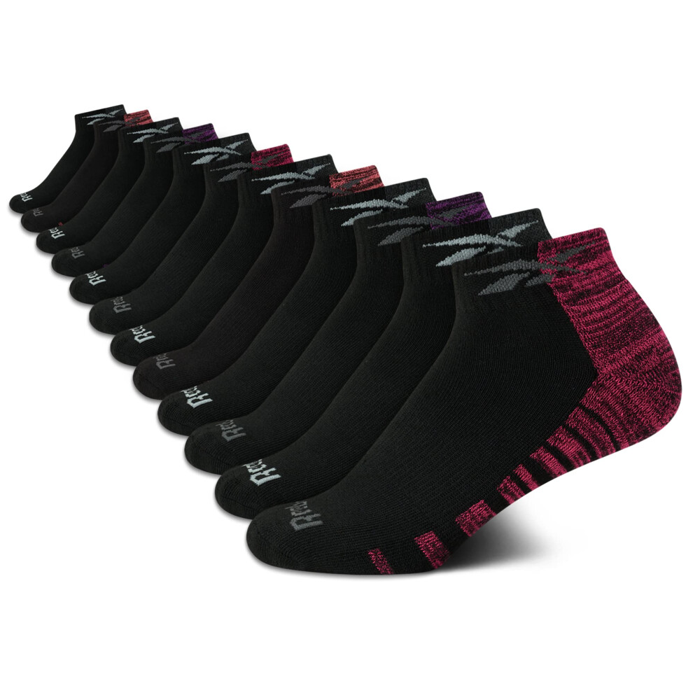 Reebok Women's Athletic Socks - Performance Low Cut Socks (12 Pack)  S