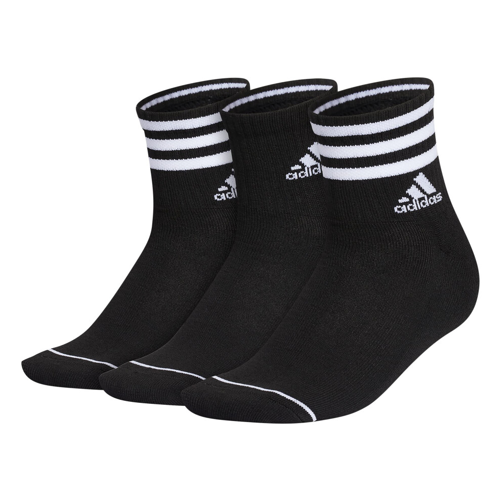 adidas Women's 3-Stripe High Quarter Socks (3-Pair) with Arch Compress