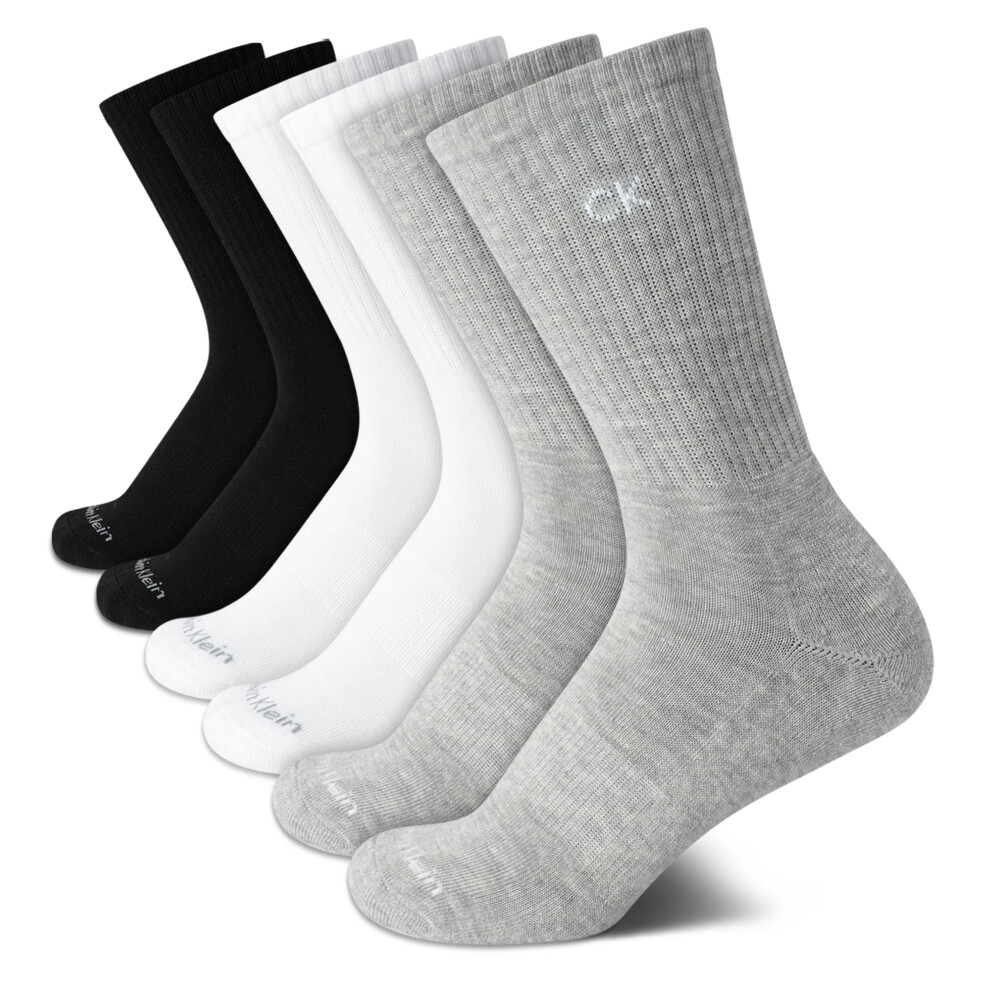 Calvin Klein Women's Socks - Cushion Athletic Crew Socks (6 Pack)  Siz