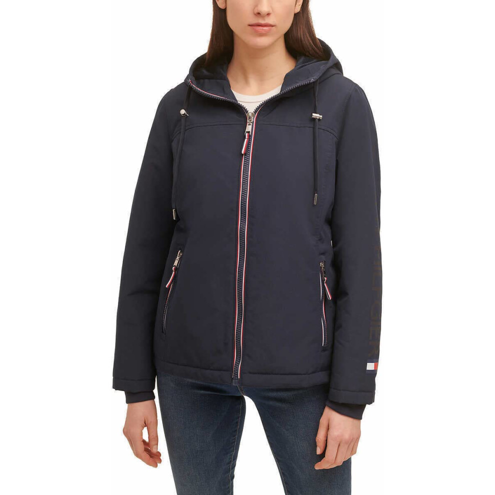 Tommy Hilfiger Womens Heavyweight Softshell Hooded Jacket (as1  alpha