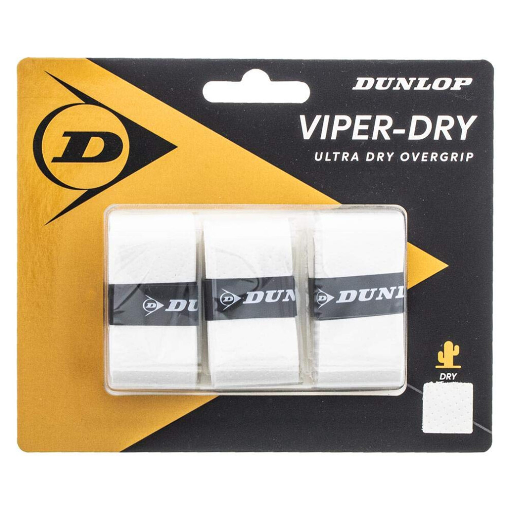 Dunlop Sports ViperDry Overgrip  3-Pack  White V17