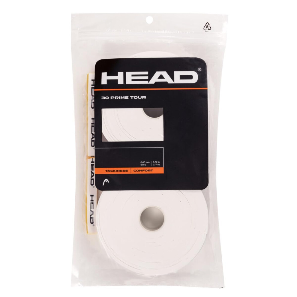 HEAD Prime Tour Overgrip 30 Pack - White