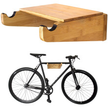 Muntele de perete pentru biciclete - Cor Indoor Bicycle Rack | Depozitare pe raft pentru biciclete cu bambus cu raft eliminat