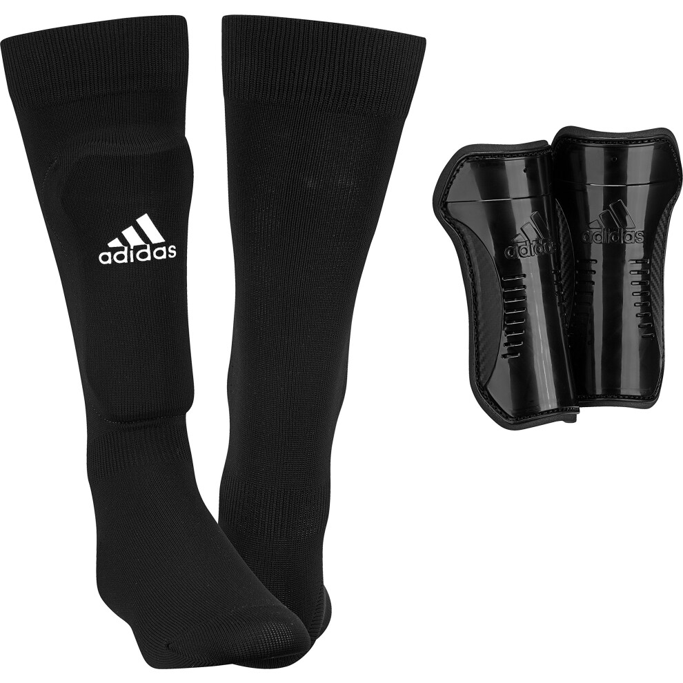 adidas Unisex-Child Performance Youth Sock Shin Guards  Black/Core Whi