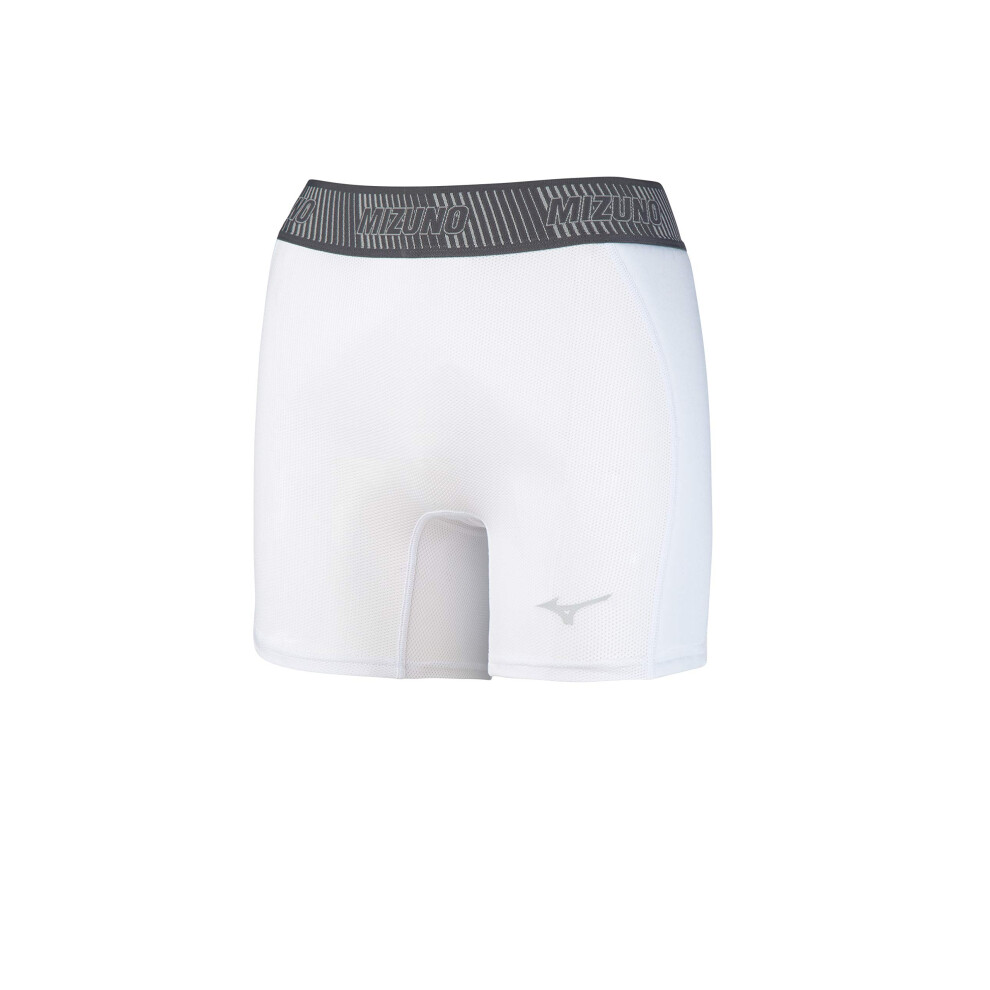 Mizuno Women's Aero Vent Padded Sliding Short  White  X-Large