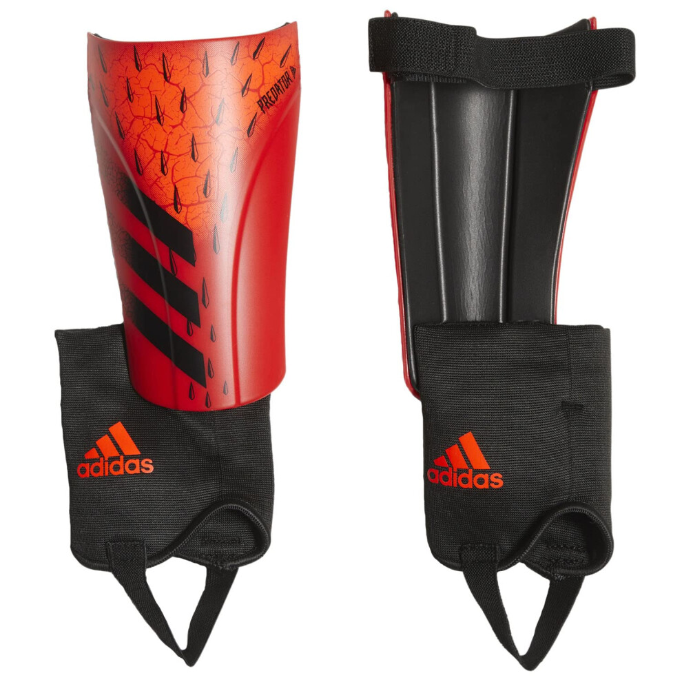 adidas Unisex- Match Shin Guards  Red/Black/Solar Red  Small