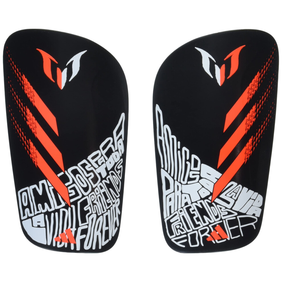 Unisex-Adult Messi Club Shinguard Black/Solar Red/White Large