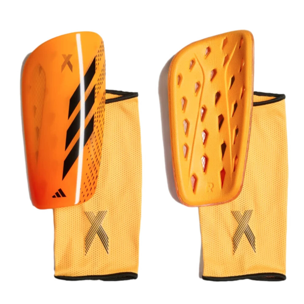 adidas Unisex-Adult X League Shin Guards  Solar Gold/Black/Solar Orang