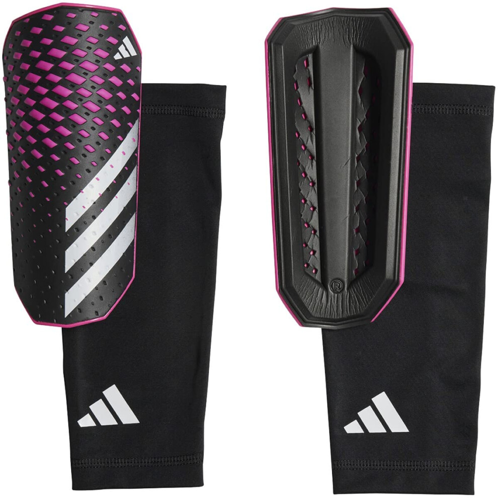 adidas Unisex-Adult Soft Ground League Predator Shin Guards  Black/Whi