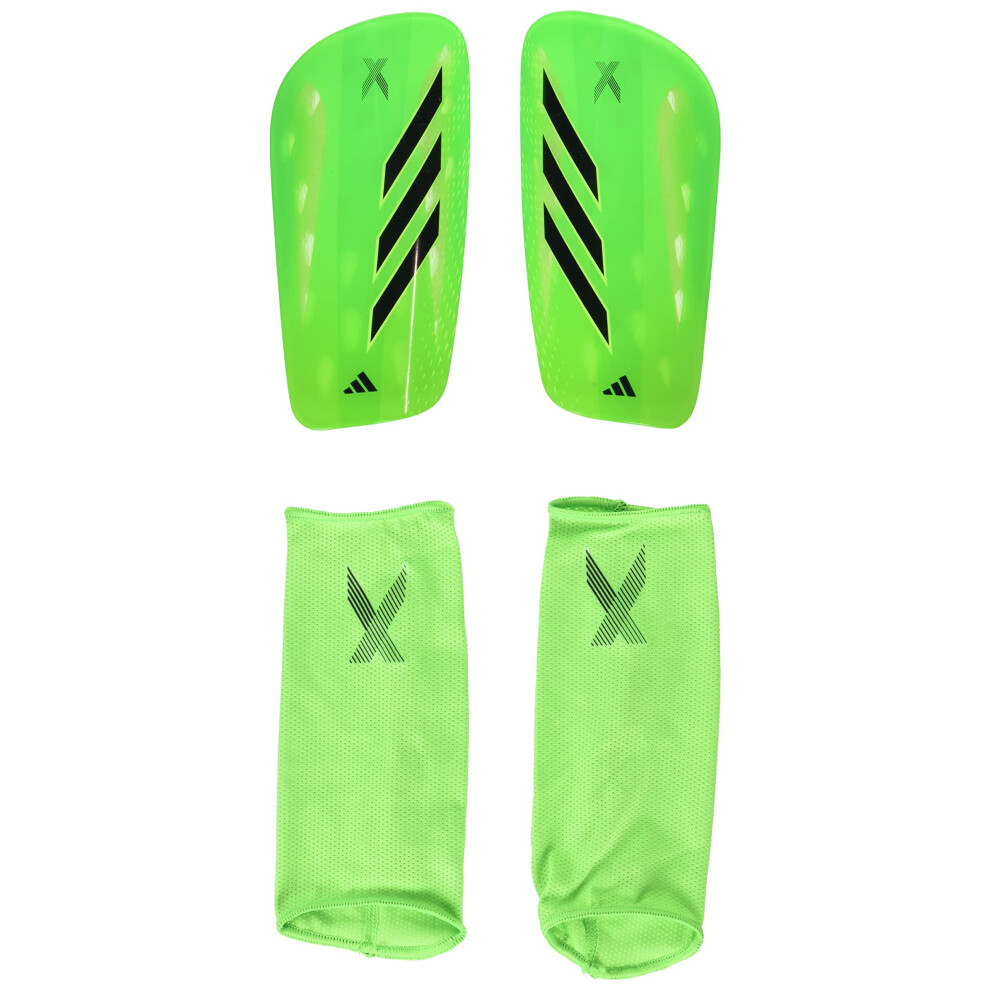 adidas Unisex-Adult X League Shin Guards  Solar Green/Solar Yellow/Bla