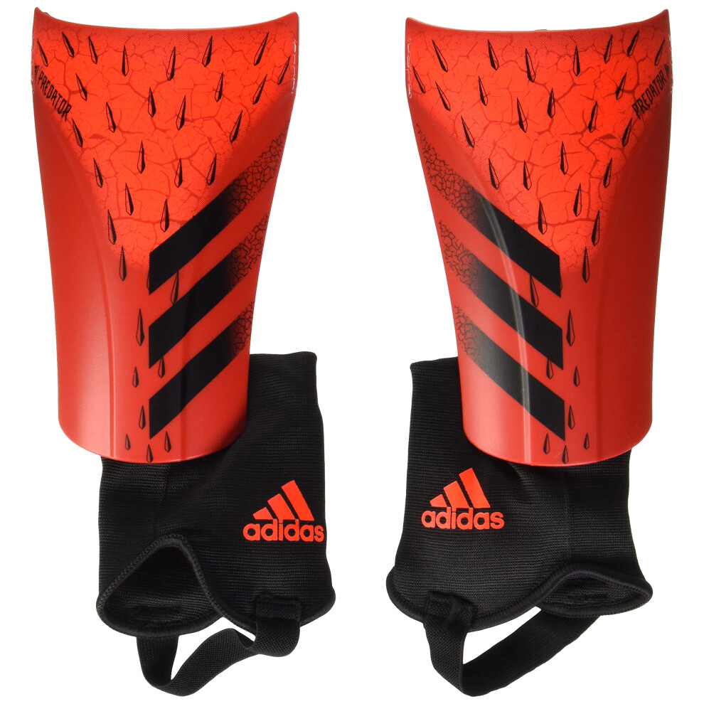 adidas Unisex- Match Shin Guards  Red/Black/Solar Red  Large