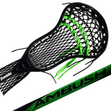 Franklin Sports Boys + Mens Lacrosse Sticks - Attack + Midfield Lax Stick - Lightweight Kids + Adults Aluminum Lacrosse Stick - Ambush - 30", Black/Gr
