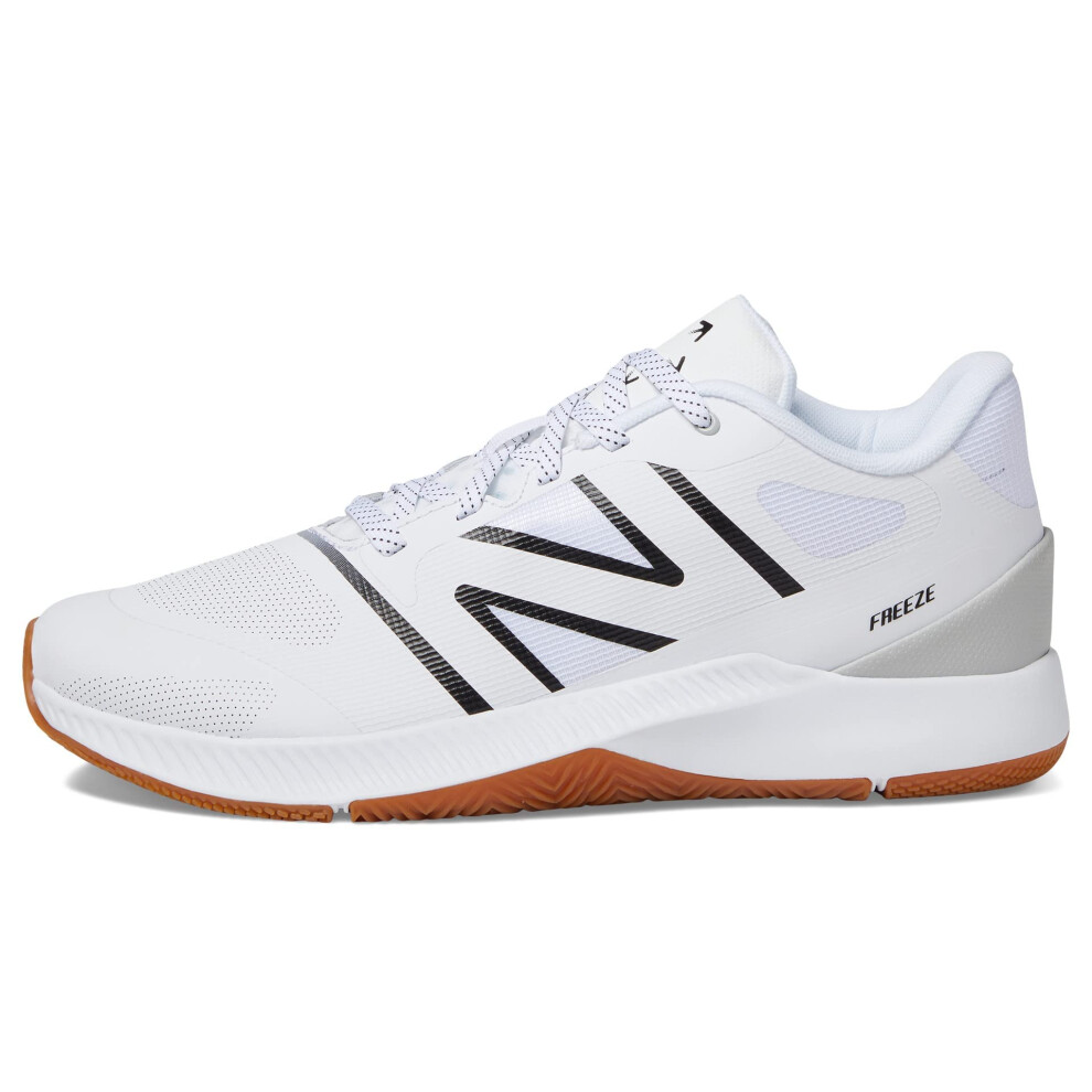 New Balance Men's FreezeLX V4 Box Lacrosse Shoe  White/Gum/Arctic Fox