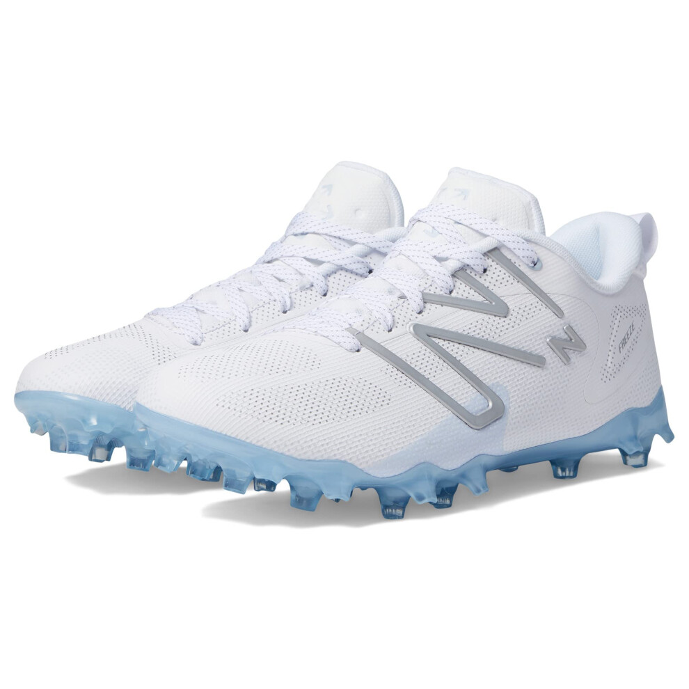 New Balance Men's FreezeLX V4 Low Lacrosse Shoe  White/Black/Polar Blu