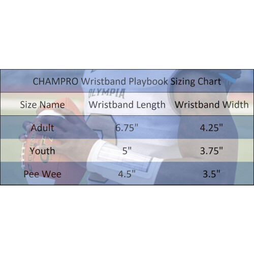 Champro Wristband Triple Playbook  Pee Wee  White 2