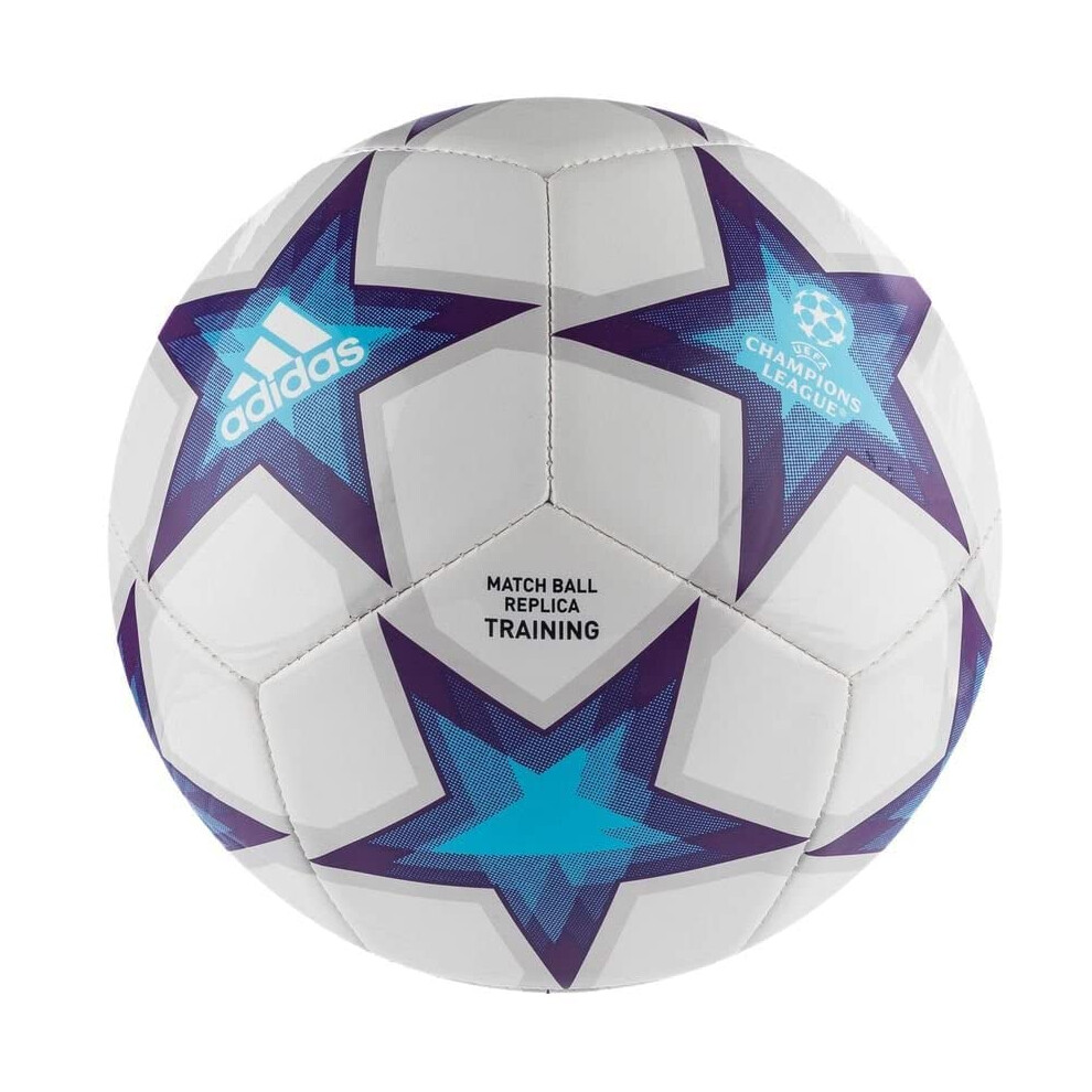 Unisex-Adult UCL Club Ball White/Pantone/Bright Cyan 3