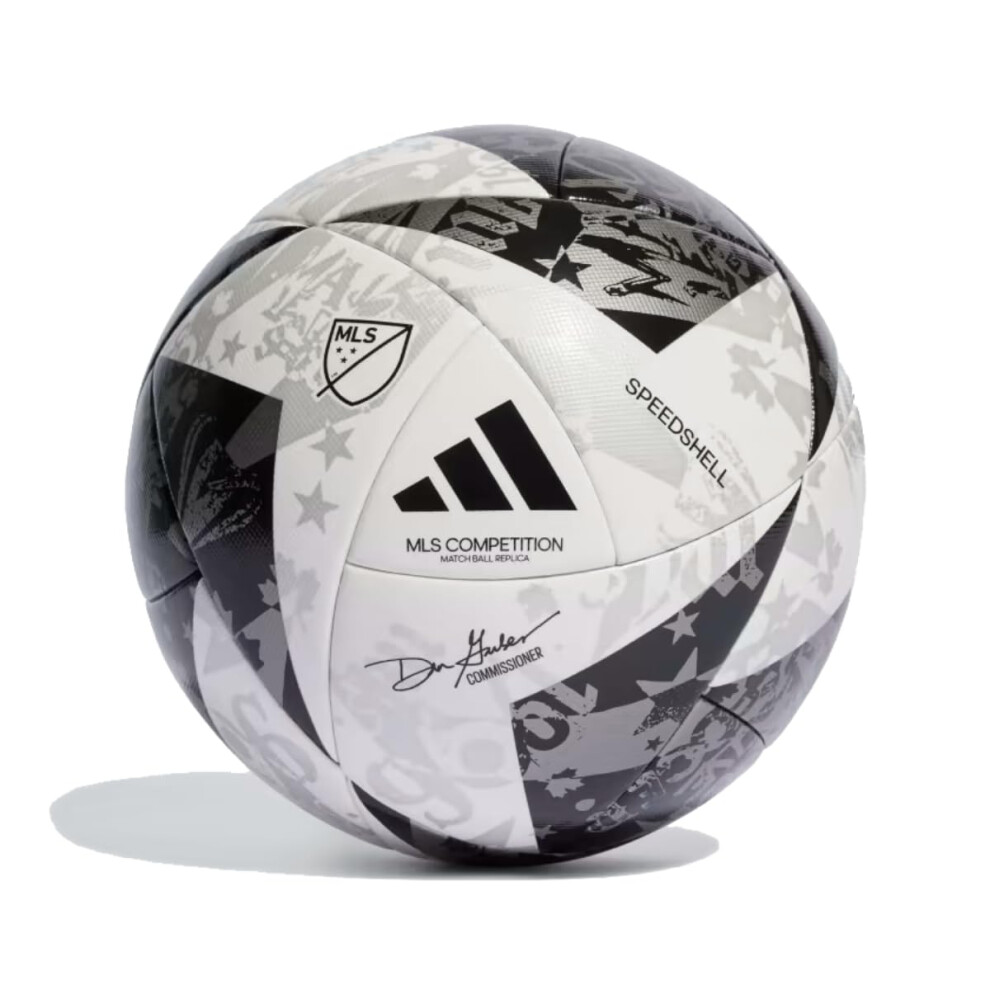 adidas Unisex-Adult MLS Competiton Nativo Ball  White/Black/Iron Metal