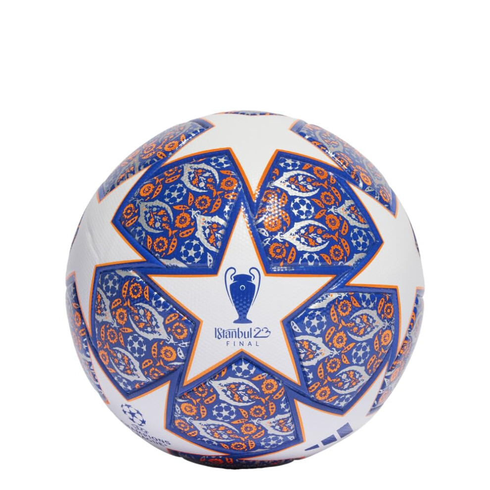 adidas Unisex-Adult UCL League Ball  White/Team Royal Blue/Solar Orang