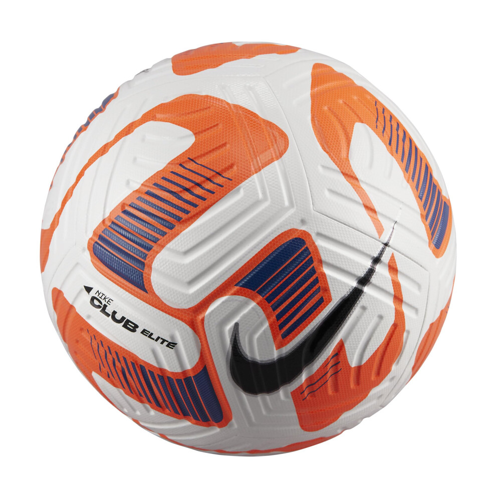 Nike Club Elite Aerowsculpt Soccer Ball (White/Total Orange/Black  5)