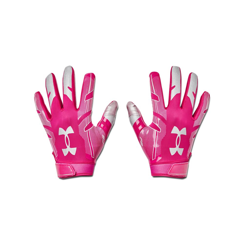 Under Armour Men's F8 Football Gloves   (654) / Tropic Pink / Metallic