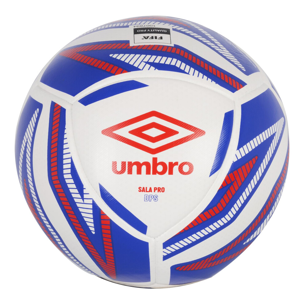 Umbro Sala Pro DPS Futsal Ball  White/Royal/Red  Size 4