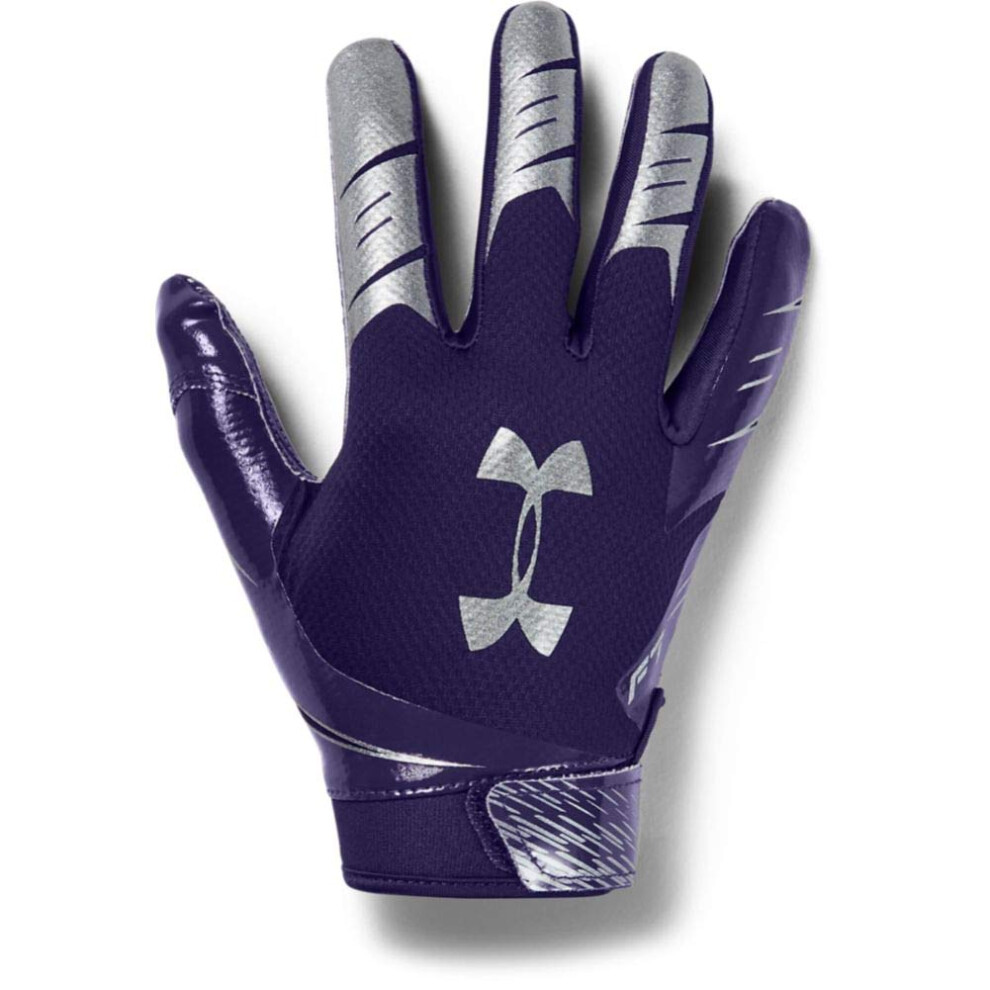 Under Armour Men's F7 Football Gloves   Purple (500)/Metallic Silver