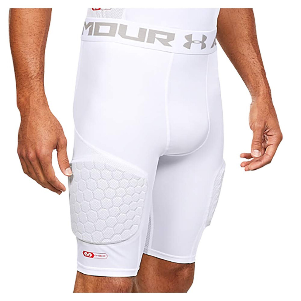 Under Armour Gameday Armour 3-Pad Short Bball-WHT SM