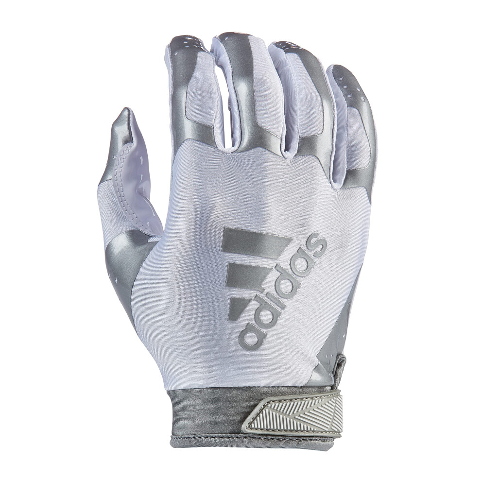 adidas ADIFAST 3.0 Adult Football Receiver Glove  White/Silver  Large