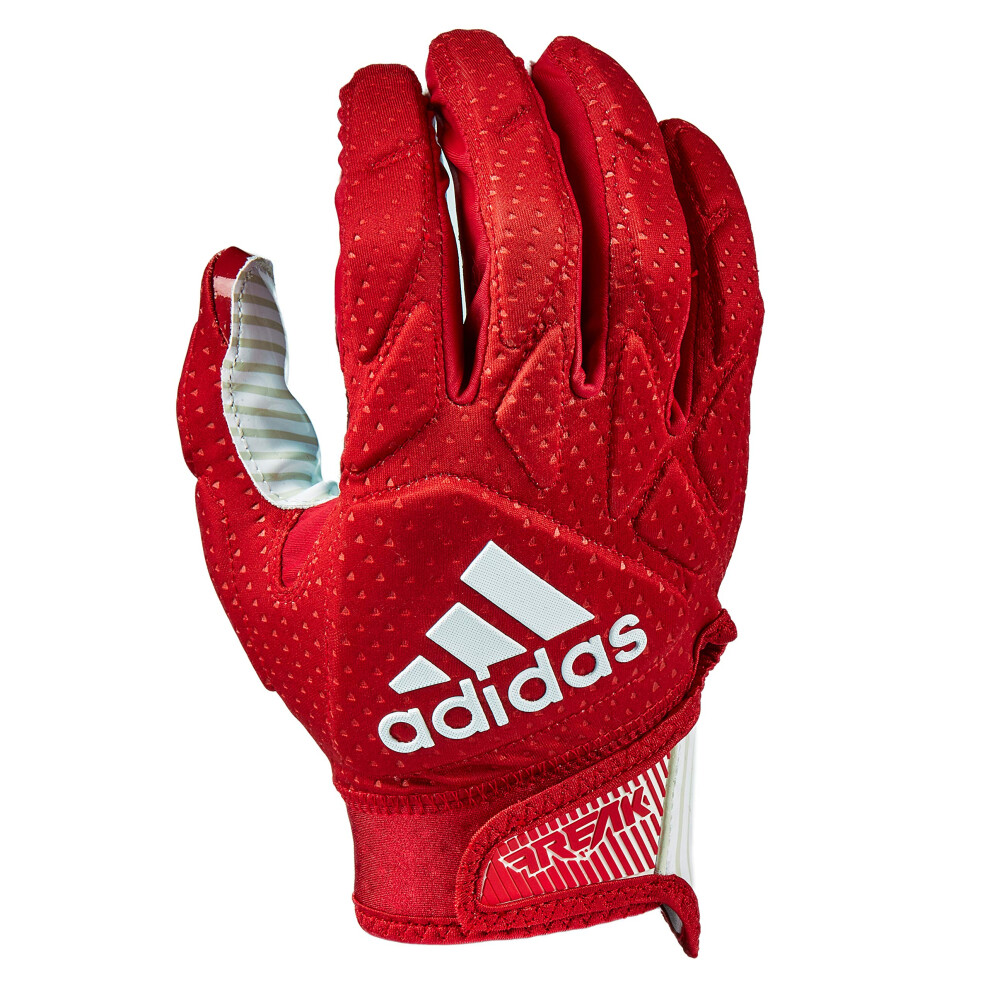 adidas Freak 5.0 Padded Adult Football Receiver Glove  Red/White  X-La