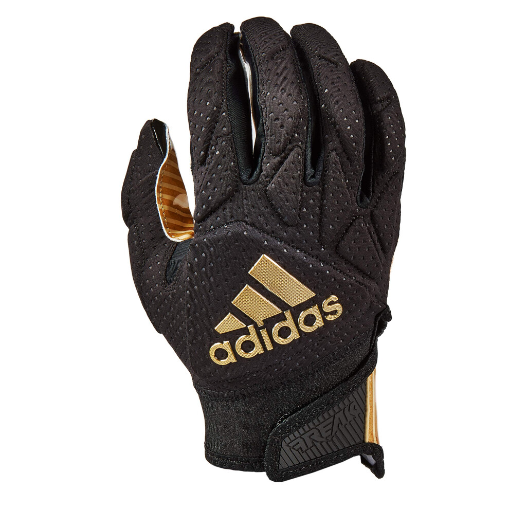 adidas Freak 5.0 Padded Adult Football Receiver Glove  Black/Metallic