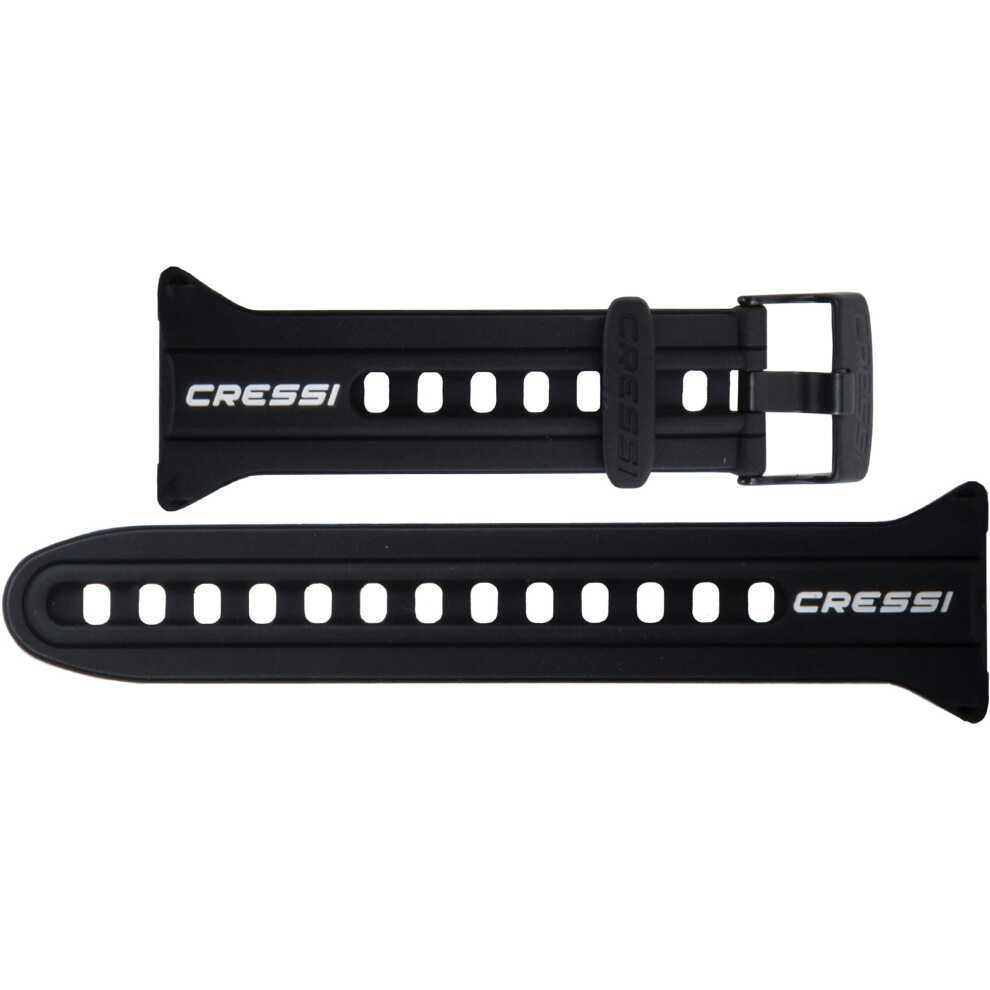 Cressi Watch Strap for Watch-Style Dive Computer  Black/White