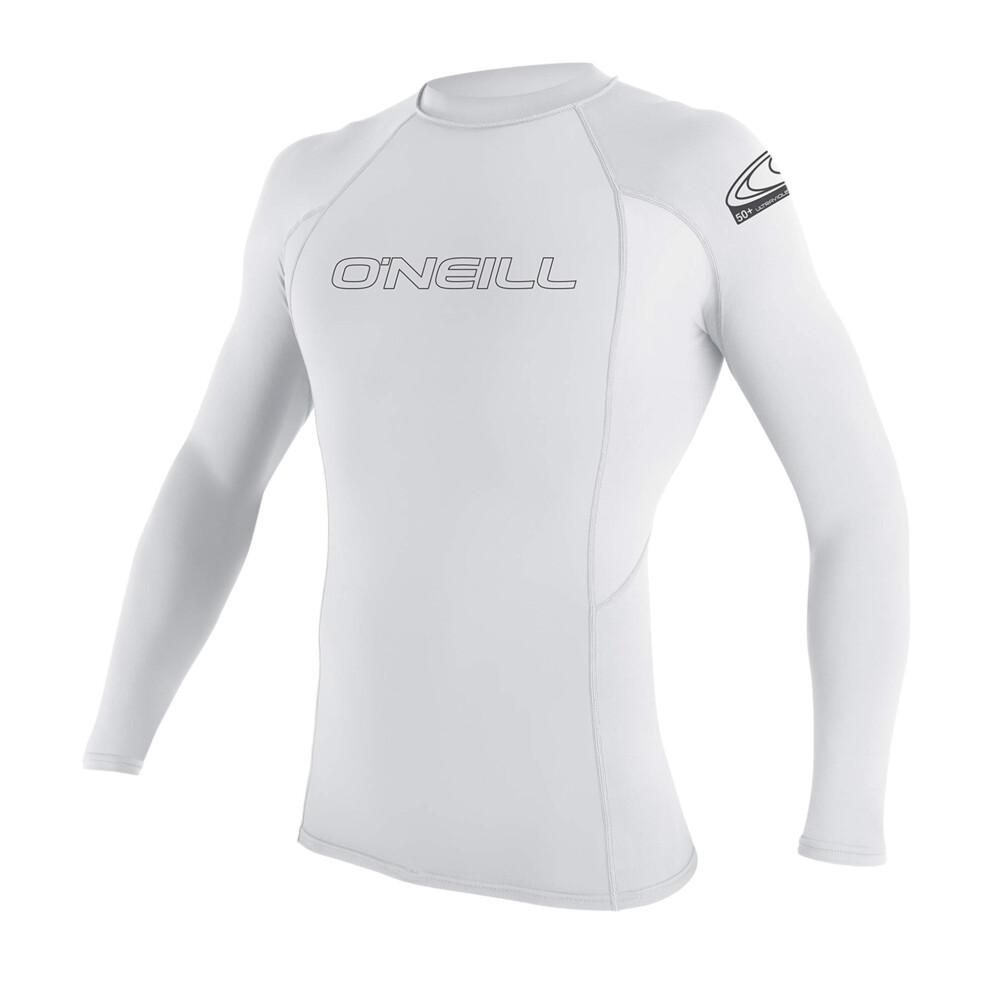 O'Neill Youth Basic Skins UPF 50+ Short Sleeve Rash Guard  White  10