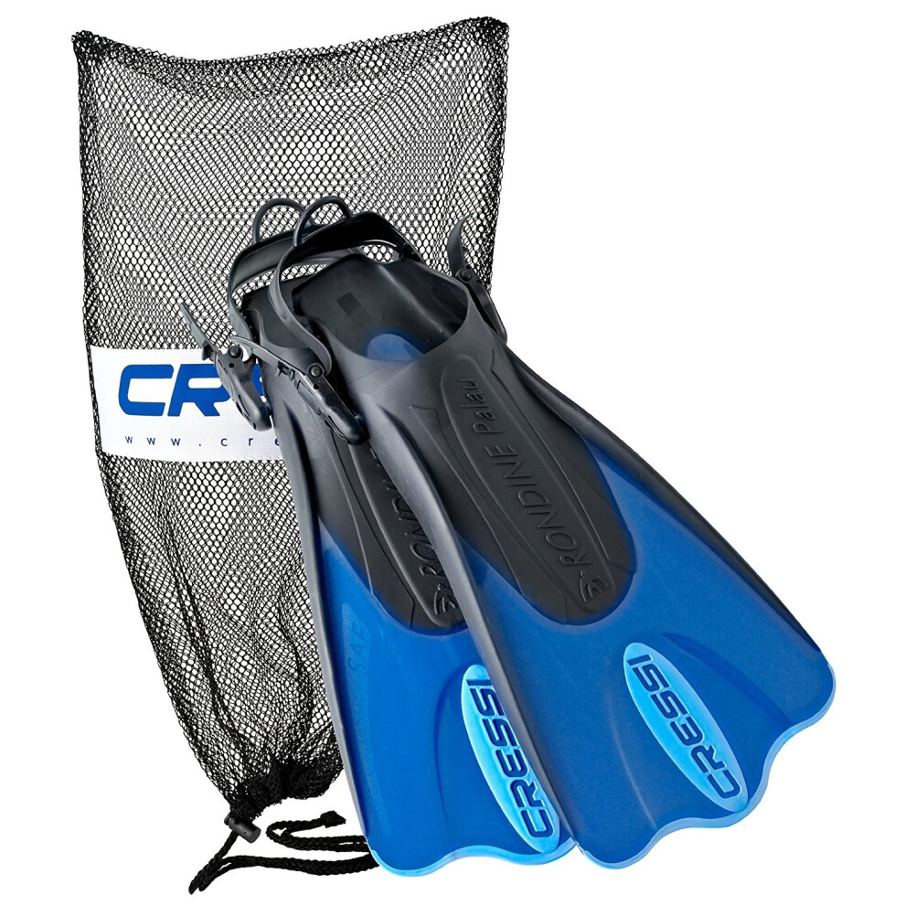 Cressi CSSPSAF-BL-ML Palau Short Snorkeling Fins with Mesh Bag  Blue