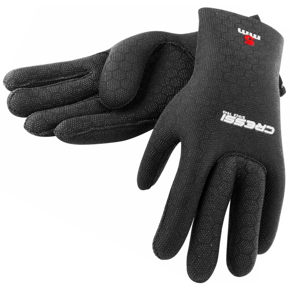 Cressi High Stretch Gloves 5 Mm Black Xl