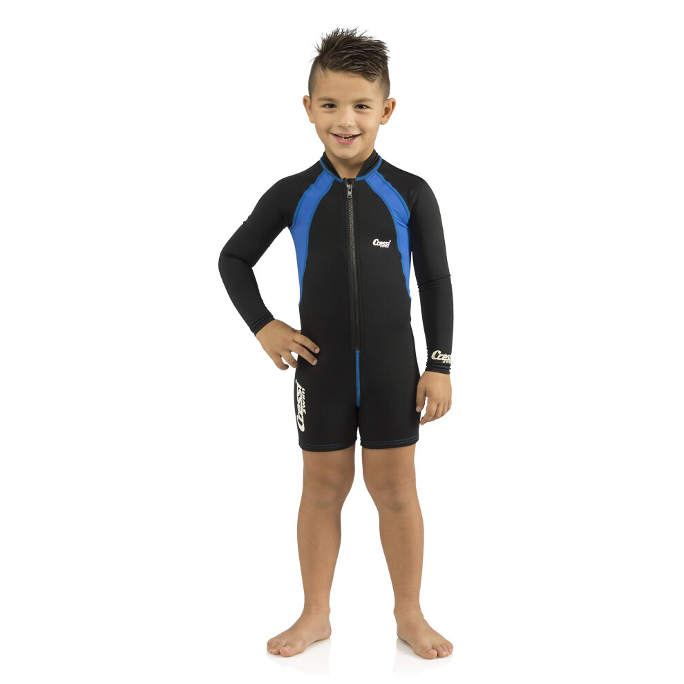 Cressi girls Long Sleeves Swimwears  Black/Blue  Large US