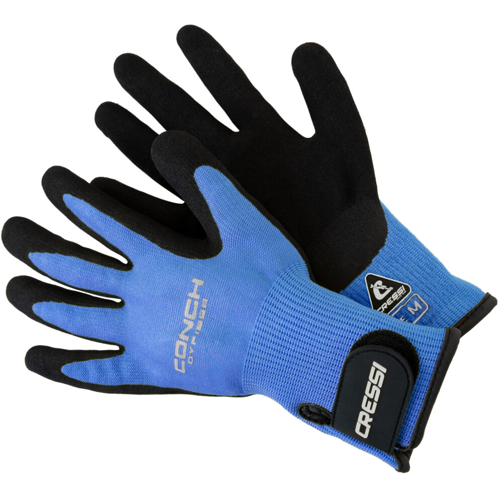 Cressi Conch Dyfiber Gloves  Blue  M