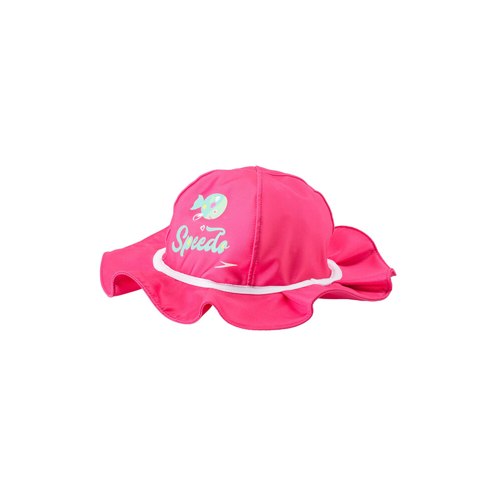 Speedo Unisex-Child Uv Bucket Hat Begin to Swim UPF 50  Bright Pink  L