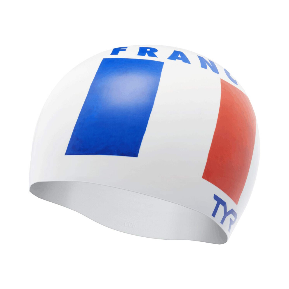 TYR France Silicone Adult Fit  White