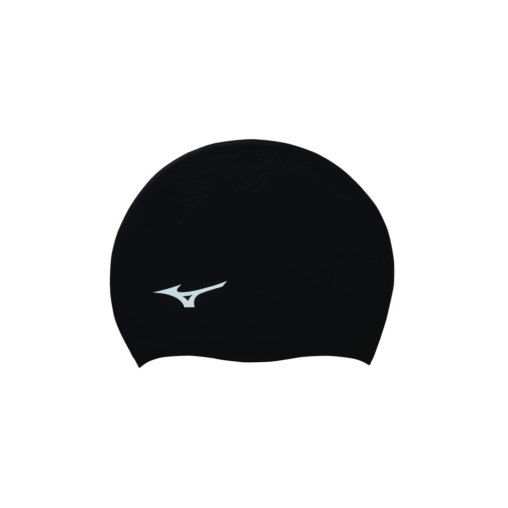 Mizuno Silicone Swim Cap  Black  One Size Fits All